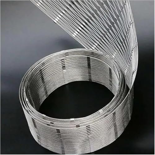 Red de cuerda de acero inoxidable 304, malla flexible y resistente de 1,5x8 m 2