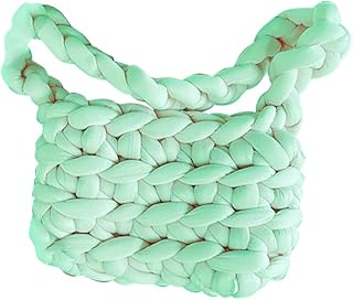 Moda Bolsa Feminina Feminina Feminina Feito à Mão Lã da Islândia Casual Elegante Cor Sólida Bolsa Feminina com Alça Superior Bolsa Feminina