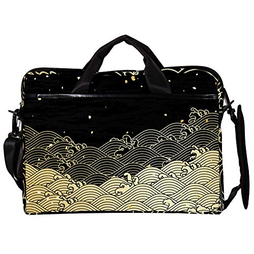 Sacoche à bandoulière pour ordinateur portable 13 à 14 pouces Gold Wave multicolore