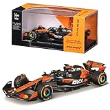Bburago   McLaren F1 MCL39 2025#81 Piastri, Voiture diecast à l'échelle 1:43 avec vitrine d'exposition, réplique détaillée de la F1 McLaren, Socle Inclus, Licence Officielle, âge recommandé 14+ Ans