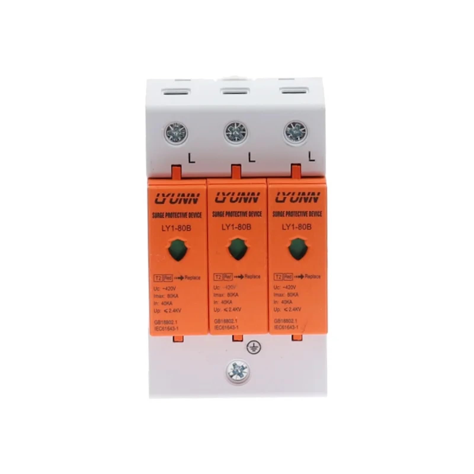 AVSBBYEPS 3P 40KA~80KA 420V House Surge Protector Protection Protective Low-Voltage Arrester Device