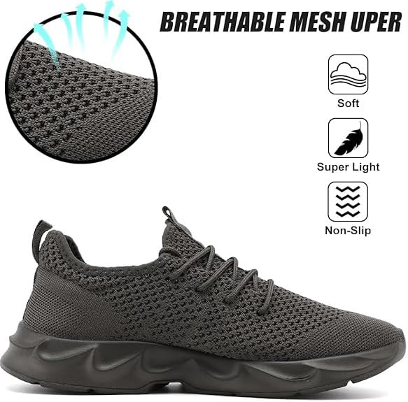 Image of EGMPDA Men's Tennis Shoes Slip On Running Walking Sneakers Casual Fashion Workout Gym Athletic Sport Hiking Sneakers Non Slip Shoe for Men