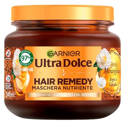 Garnier Haar-Maske, Argan-Ã–l, Camelia-Ã–l Für Trockenes Haar, Nährt Und Verleiht Geschmeidigkeit, Wahre Schätze, 1er Pack (1 X 300 Ml)