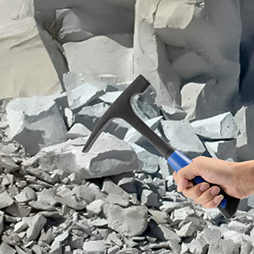 Keileoho 32 Oz Matte Rock Pick Hammer, Brick Hammer, 12 Inch Forged Steel Geologist Hammer, Bricklayer's/Mason's Hammer With Shock Reduction Grip For Mining, Geological Prospecting #TOP6
