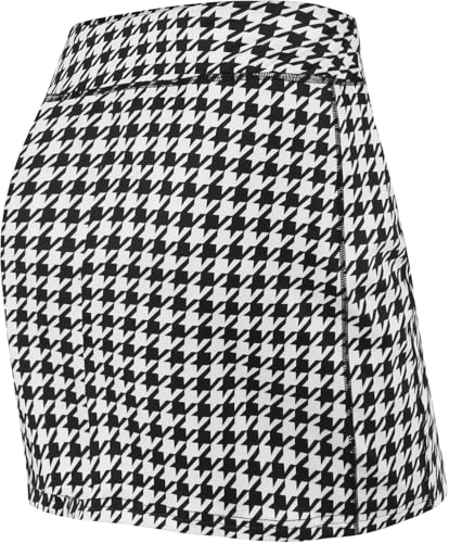Image of Mehrang Skirt with Shorts for Women's & Girl's Solid High Waist Flared Skater Short Mini Skirt