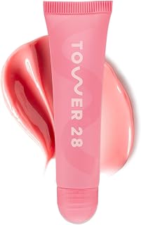 Tower 28 LipSoftie Tinted Lip Balm for Sensitive Skin - Hydrating Glossy Treatment with Jojoba Oil & Shea Butter, Watermelon Kiwi (0.38 oz)