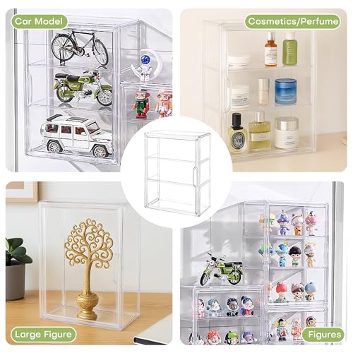 Boite de rangement transparente pour figurines et vitrine acrylique de salon modulable - 5