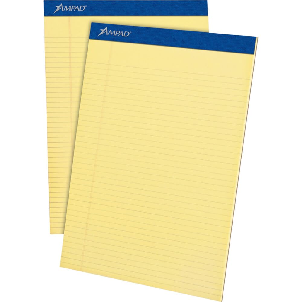Ampad 20222 Perforierter Schreibblock, 20,3 x 29,5 cm, Kanarienvögel, 50 Blatt (12 Stück)