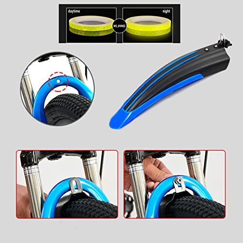 Ms.jivmee Mountain Bike Fenders, Bike Mud Guard, Bicycle Fenders For 20 Inch 24 Inch 26Inch Mountain Road Bikes, Front And Rear 2 Pieces Thickened And Widened, Free 26Ft Diy Reflective Stickers¡­ #TOP5