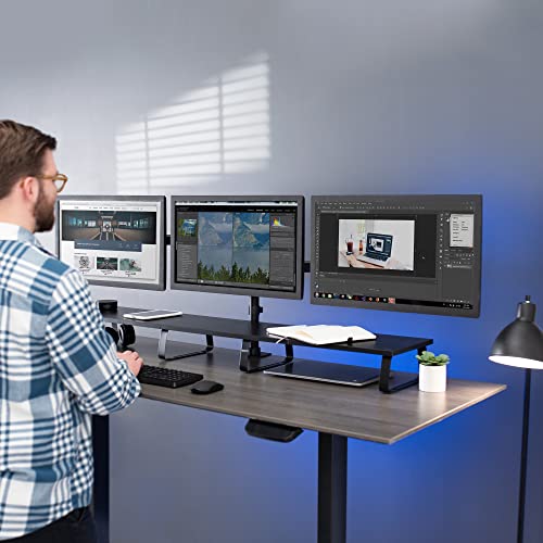 VIVO Triple Monitor Adjustable Heavy Duty Mount, Articulating Stand for 3 LCD Screens up to 24 inches STAND-V003M by VIVO - Image 8
