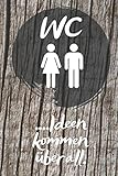  WC: Gästebuch Toilette, Ideen auf dem Klo, Geschichten schreiben auf dem stillen Örtchen.Für die Notizen und Bilder deines Tages, Notizheft im coolen Design, Punkteraster,120 Seiten,
