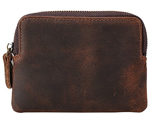 Preisvergleich Produktbild HANSHI Geldbeutel Minibörse Münzbörse Kleingeldbörse Geldbörse Portemonnai Börse aus Echt-Büfelleder Klassische Börse Damen Herren Unisex HPG01-D