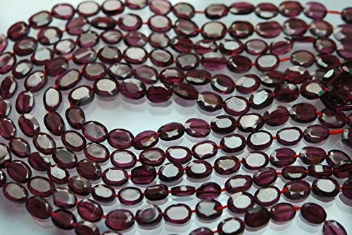 Garnet Faceted Oval Shape Beads : perles naturelles haut de gamme pour bijoux fins