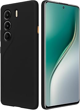 Kilifplus Tecno Camon 40 Pro ile Uyumlu Kılıf Mat Lux Kamera Korumalı Renkli Yumuşak Biye Silikon Kapak, Siyah