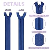 DOITEM 45pcs Unsichtbaren Reißverschlüssen [15 Farben] Nylon Nähen und Basteln zum Kleidung Taschen Stoff für Nähmaschine Patchwork (Mehrfarbig, 35CM)