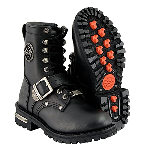 Milwaukee Leather Women's Premium Leather Lace-Up Motorcycle Rider Boots Collection MBL - 10.5 by Milwaukee Leather - Used condition - Image 2