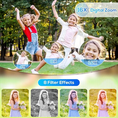 image for HILDCROA Digital Camera for Kids, 48MP FHD 1080P Point and Shoot Digit
