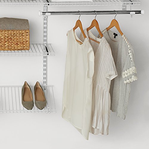 Rubbermaid Configurations Closet Shelves & Hanging Kit, 48-Inch, White, Custom Pantry Organizer And Storage/Clothes Rack #TOP3