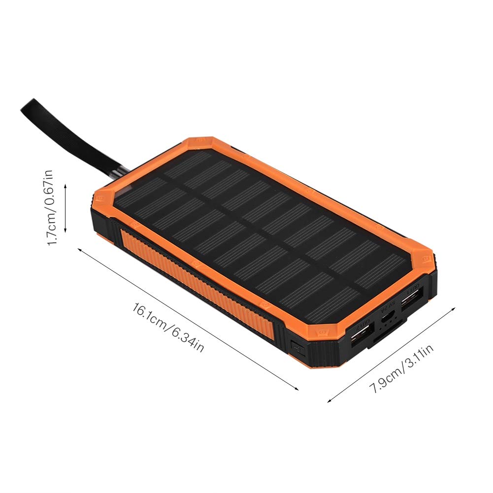 Power Bank Solare Vikeri 26800mAh Con Torcia LED E Bussola - Caricatore Portatile 4 Uscite