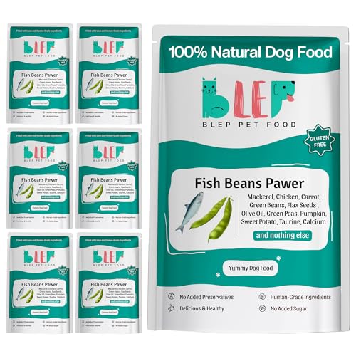 Image of BLEP Fish Beans Natural Dog Food 700g (7 Packs of 100g) | Zero Preservatives|Aids Joint Health & Digestion|Collagen Rich| Human Grade, Natural Wet Dog Food|Ideal for All Breeds