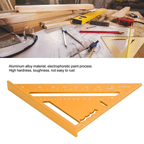 Escuadra triangular de aluminio de 7 pulgadas para carpintería miniatura 6