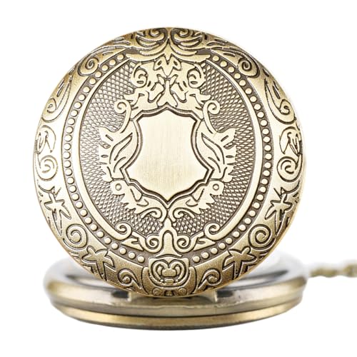 Image of VIGOROSO Mens Vintage Pocket Watch for Men Antique Quartz Pocket Watches with Chain Steampunk Flip Cover Arabic Numerals Birthday Christmas Halloween for Dad Grandpa Grandma Gift for him her