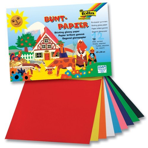 Preisvergleich Produktbild Buntpapier, 12 Blatt, 23x25 cm