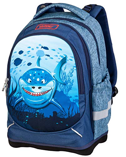 A4-Notebook passt in Rucksack Target BACKPACK SUPERLIGHT PETIT CRAZY SHARK Zainetto Scuola 26969