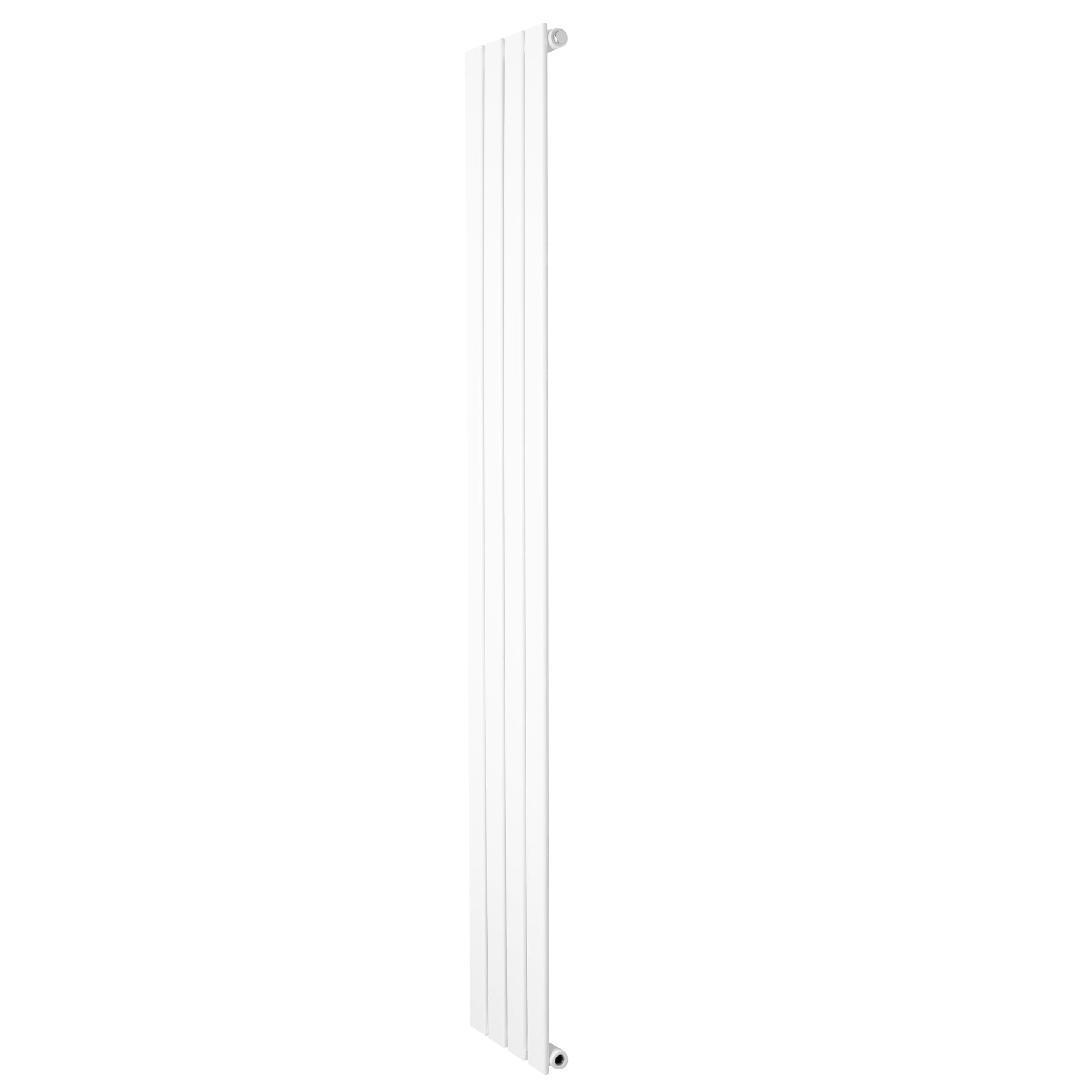 Radiatore Piatto a Colonna Singola 1800 x 280 mm Verticale Design Moderno Acciaio al Carbonio Riscaldamento Centrale Bianco Opaco con Kit Fissaggio e Spazzola