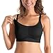 Gratlin Women's Racerback Support Seamless Maternity Nursing Bra Black M