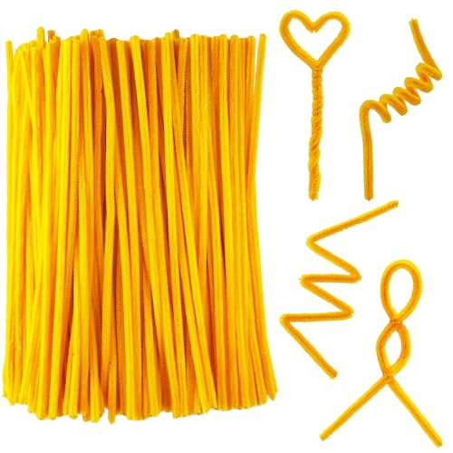 Qirimoi Gold Pipe Cleaners Craft Pipe Cleaners Bulk Pipecleaners Crafts Supplies200Pcs Gold