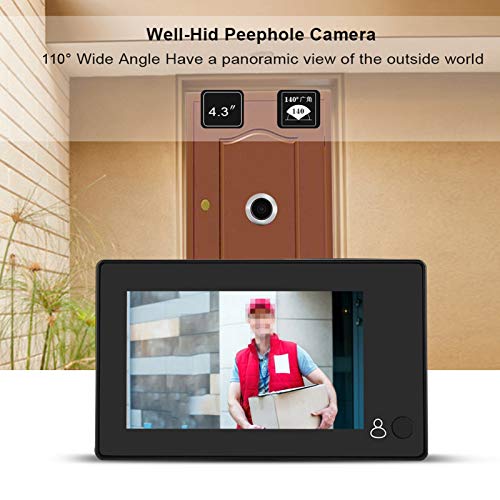 ciciglow Visor Digital para Mirilla, Monitor Inteligente HD con Cámara de Seguridad de 145° de Ángulo Amplio y Pantalla LCD de 4.3", Visión Nocturna miniatura 2