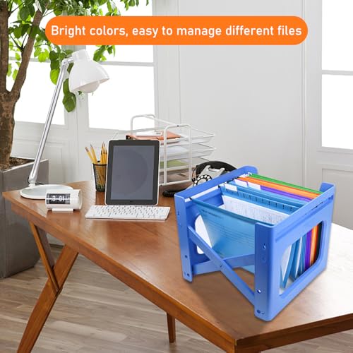 FWEEK 30 Stück Hanging File Folders, Polyethylen Aktenschrank Hängemappen A4 mit Tabs, Bunt Hängemappen Aufbewahrung für Schule Zuhause Arbeit, 5 Farben, 6 Stück von jeder Farbe