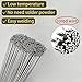 55pcs Aluminum Brazing Rods, Aluminum Welding Rods, 0.08''x13'' Low Temperature Easy Melt soldadura de aluminio, Low Temperature Universal Welding Rod No Flux Required