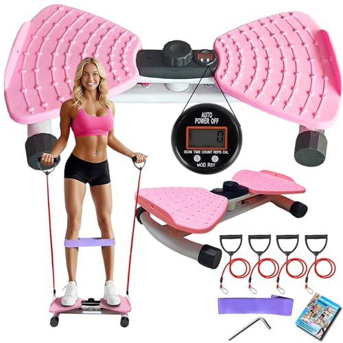 Waist Twister Machine Exercise, Ultra-Quiet Adjustable Ab Twist Board for Exercise with Smart LED Display, 350LBS Capacity, Waist Twisting Fitness Tool, Home Gym Equipment Workout for Women Men
