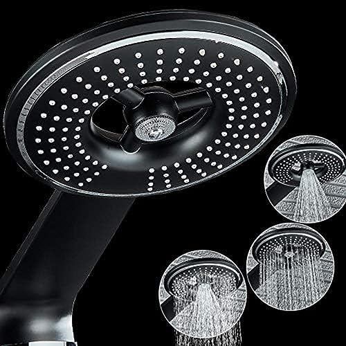 Black Shower Column Wall Mounted Shower Faucet Set Rainfall Shower Head with Body Massage Jet Shower Mixer Tower No Mixer Valve miniatura 3