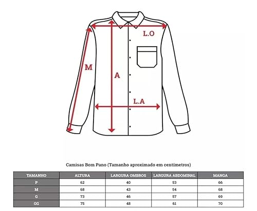 Camisa Militar Carga Masculina Manga Longa Com Botão ECOCOZY (Cinza,GG)