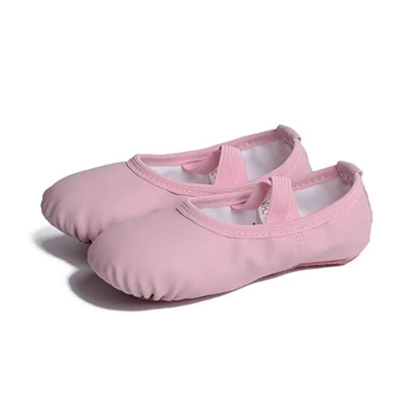 Zapatillas de ballet para yoga y jazz con suela completa rosa