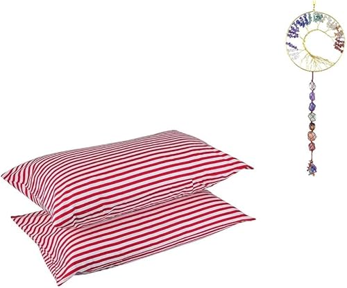 rockcloud Juego de dormitorio de Navidad, adornos para decoración de dormitorio, sala de estar, funda de almohada 100% algodón y colgador de pared