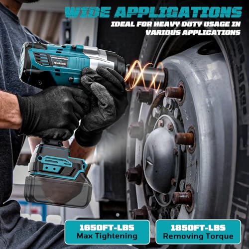 Cordless Impact Wrench 3/4 inch Compatible with Makita 18V Battery, Cerycose1850ft-lbs (2500N.m) Brushless Electric Impact Gun, High Torque Impact Driver, for Heavy-Duty Automotive & Industrial Tasks