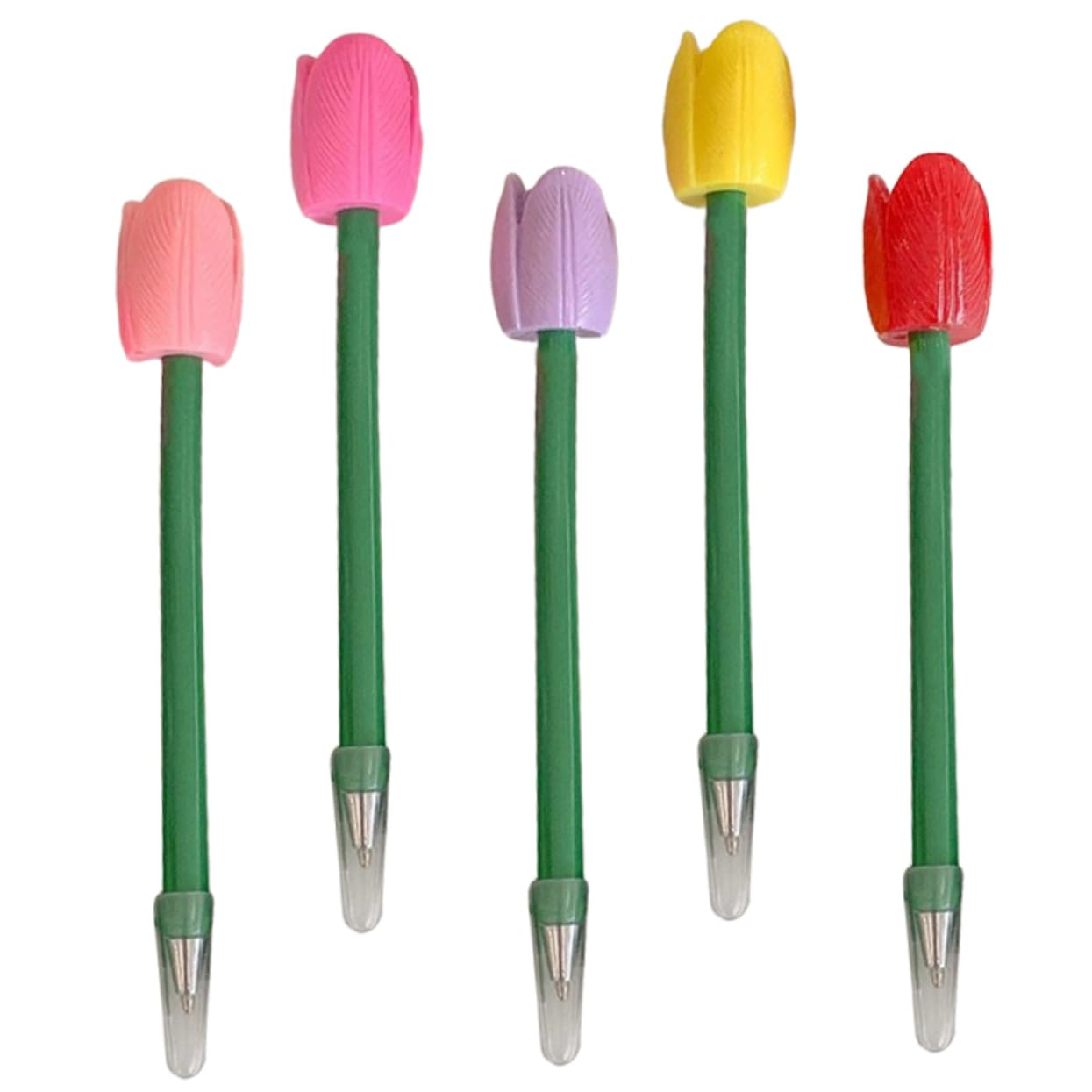 VILLCASE 3 Set Penna A Tulipano Simulata Note Penna A Punta Fine Evidenziatori Penne Gel Nere Punta Fine Penne A Inchiostro Fantastici Gadget Pastello Marcatore Gel Punto Plastica 5 Pezzi*3