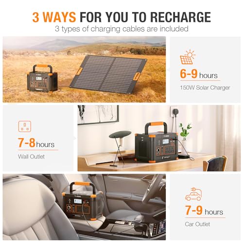 Portable Power Station 1000W(Peak 2000W), GRECELL 999Wh Outdoor Solar Generator Backup Battery Pack with 2 230V AC Outlets, 1000W 10-Port Powerhouse for RV/Van Camping Road Trip Home Emergency - Image 5