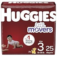 Huggies Little Movers Baby Diapers, Size 3, 25 Ct
