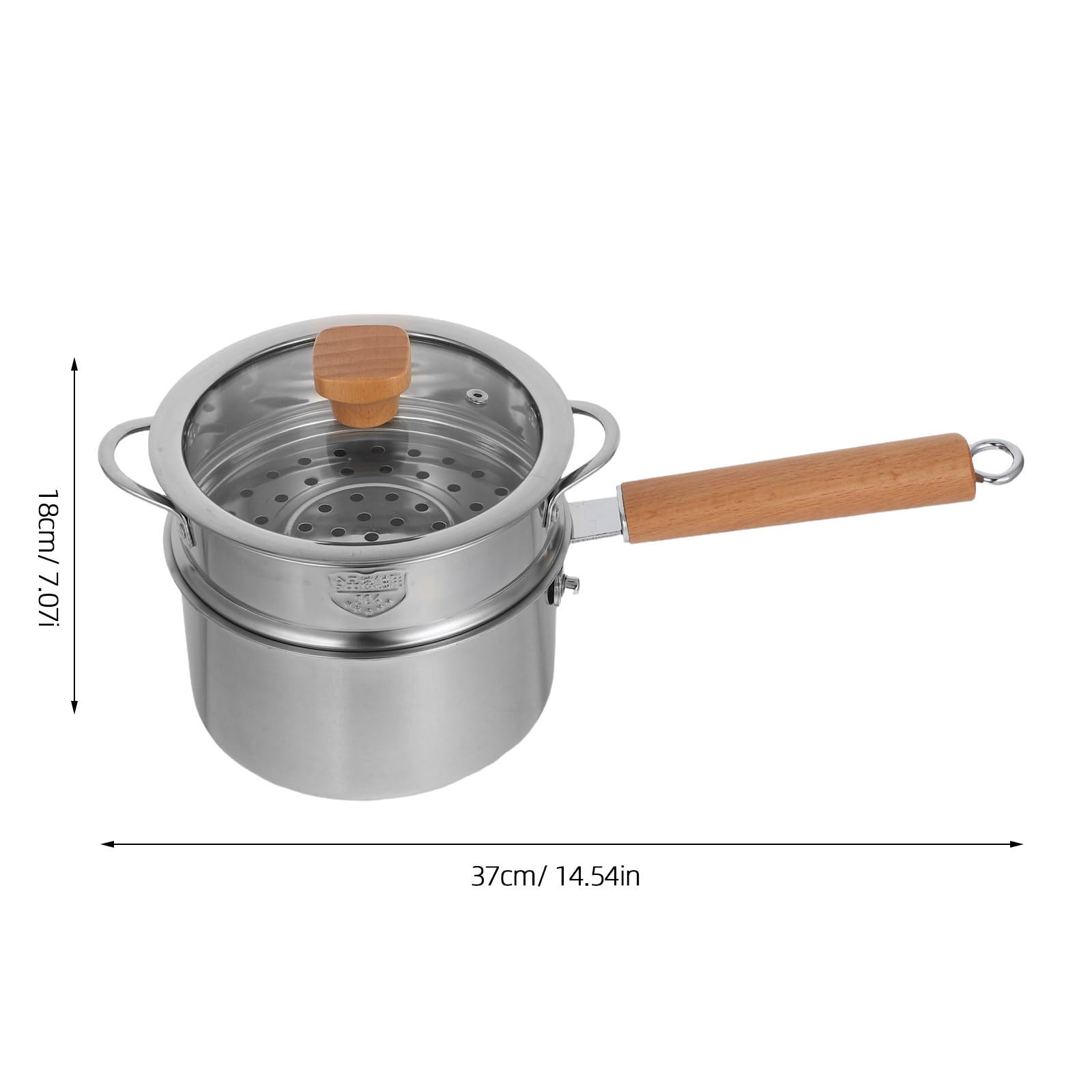 Zerodeko Pentola in Acciaio Inox Piccola per Latte e Pappe, Argento