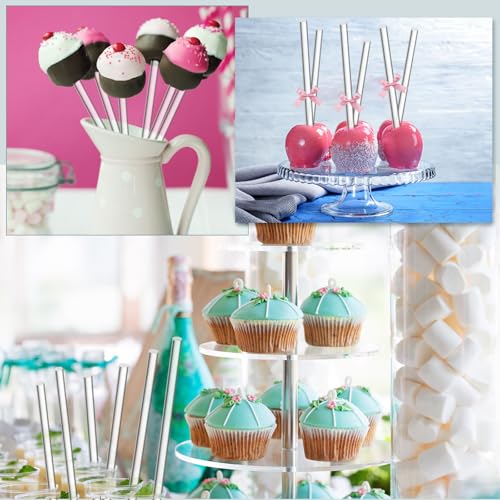 Image of Zopeal 30 Pcs 12 inch Clear Acrylic Dowel Rod for Craft,0.39'' /10mm Diameter | Round Stick for Plant Stake, Photo Booth Prop, Clear Plastic Strips for Cake Topper, DIY Craft for Floral, Handwork Supply