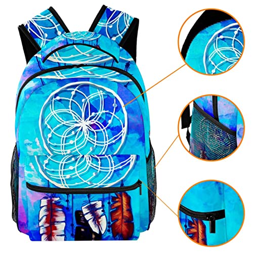 Sac à dos bleu pour étudiant grand format style musique