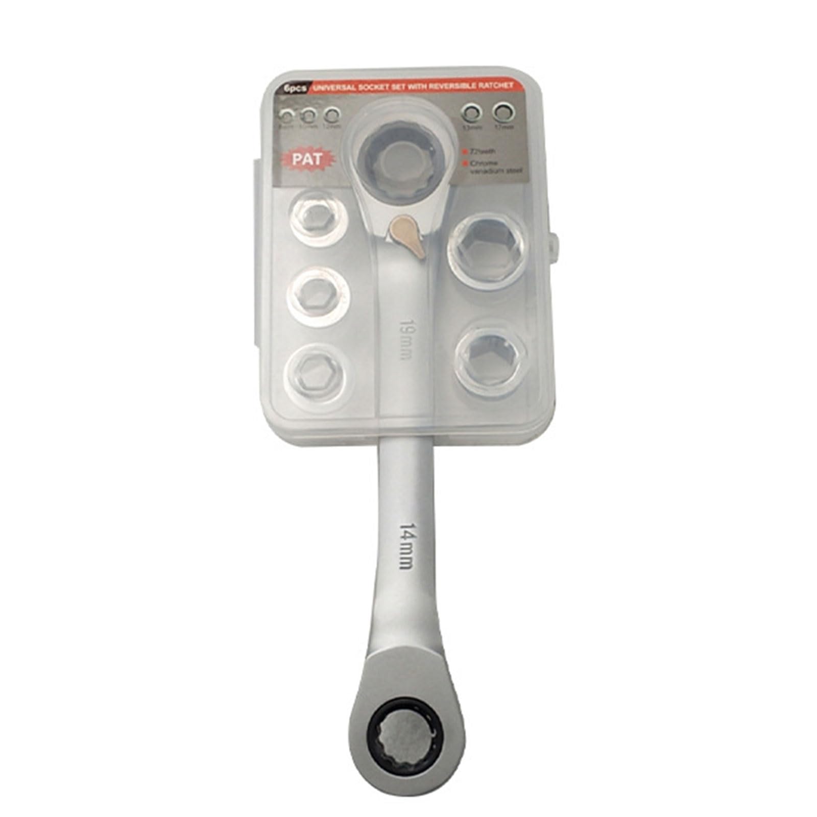 72 Teeth Ratcheting Combination Wrench Set with Ergonomic Handle Flexible for Mechanics and Ergonomic Handle Tool