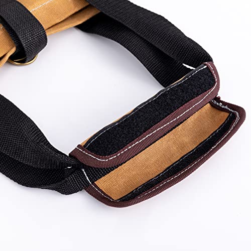 Eletecpro Firewood Carrier 39X18 Inch Durable Waxed Canvas Log Carrier Heavy Duty, Fire Place Sturdy Wood Carring Bag With Handles Security Strap For Camping Indoor (Khaki) #TOP2