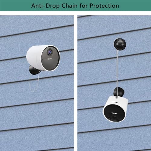 Anti Drop Chain Security Chain for Camera 4 Pack Anti Drop and Anti Theft Chain Compatible with Simplisafe Outdoor Camera(Not Included Camera) - Thumbnail 4