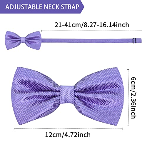 Men Bowtie and Handkerchief Set, Unisex Design Bow Tie and Pocket Square For Business Formal Tuxedo or Wedding M-B-T92